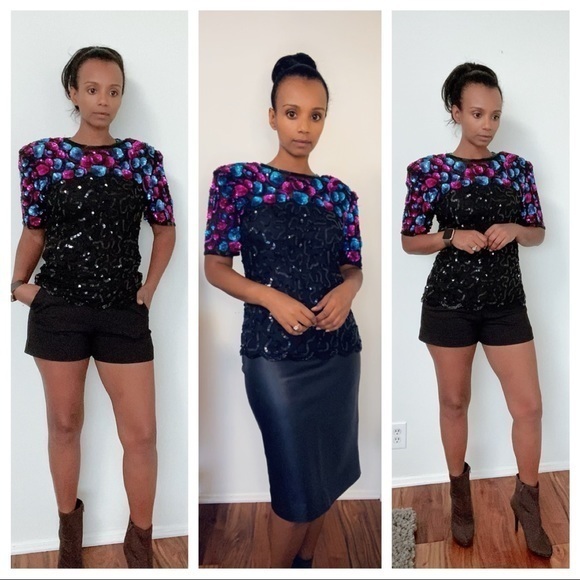 Vintage Sequin Stenay Blouse - Picture 3 of 17